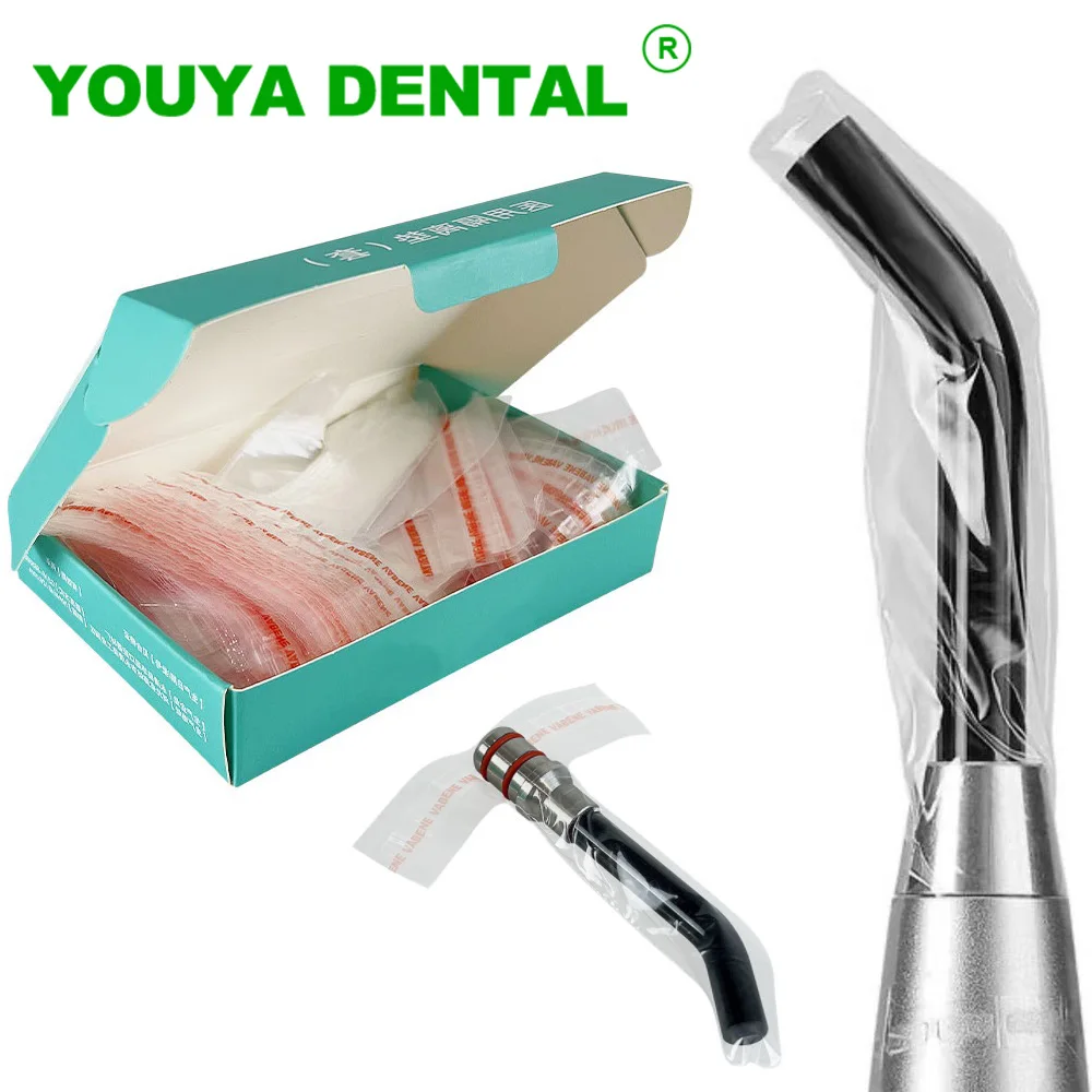 

200pcs/box Dental Curing Light Guide Sleeves Disposable Protective Film Sheath Sleeve Cover Dental Consumable Dentistry Material