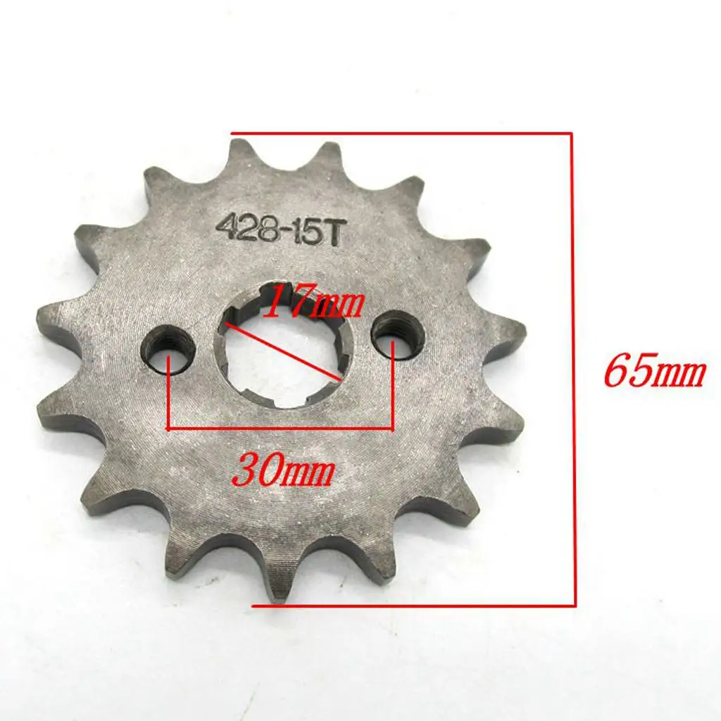 6x15T 428 цепь/шаг передняя Звездочка Cog /Trail/Внедорожный велосипед ATV 17 мм