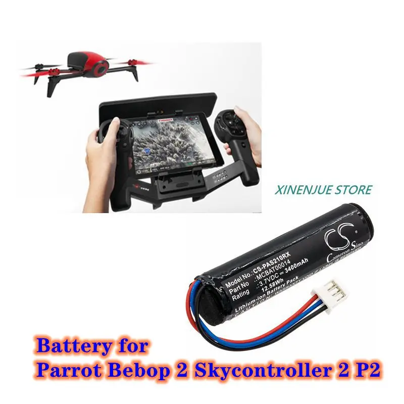 Аккумулятор пульта дистанционного управления 3 7 в/3400 мАч MCBAT00014 для Parrot Bebop 2