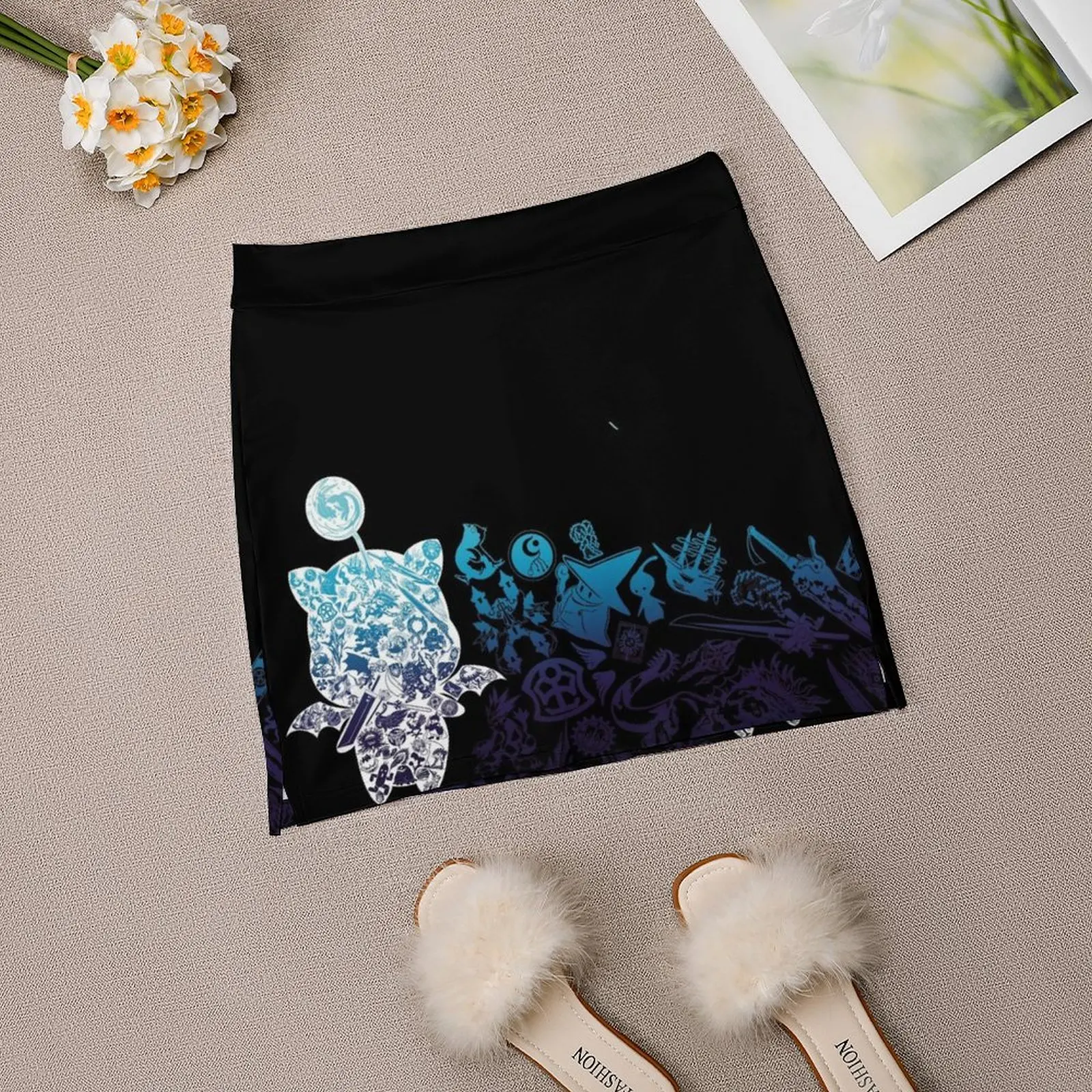 Moogle-verse (синяя) Мини-юбка Короткие женские юбки летние 2025р.