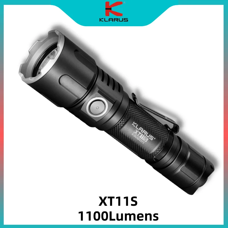 

Original KLARUS XT11S CREE XP-L HI V3 LED 1100 Lumens USB Rechargeable Tactical Flashlight with 2600 mAh 18650 Battery