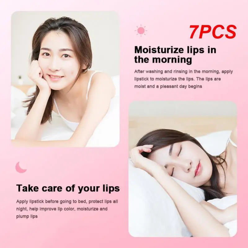 

7PCS Cute Ice Cream Lip Balm Fruit Flavour Lipstick Waterproof Moisturizer Long Lasting Lip Care Beauty Lip Makeup Korean
