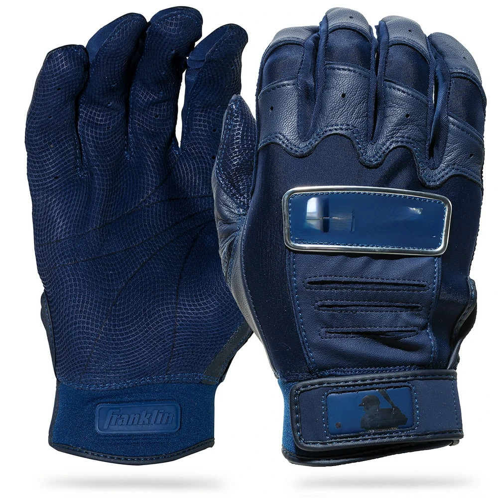 

Pro Full Color Chrome Series Batting Gloves, Navy
