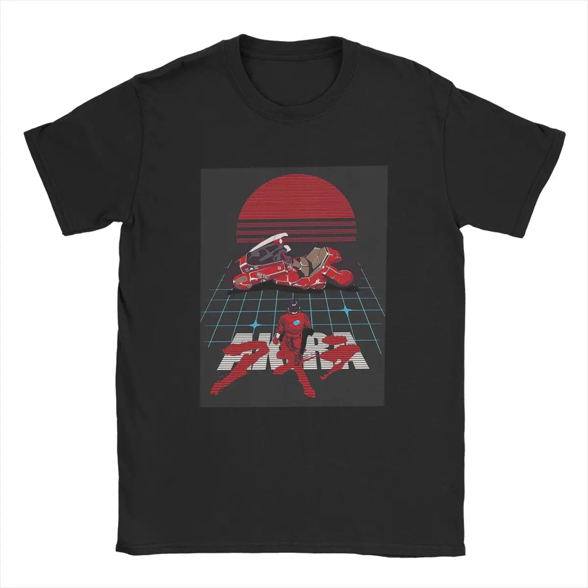 

Akira Retrowave Anime T Shirt Japanese city Humorous Pure Cotton Tee Shirt O Neck Short Sleeve T Shirt Plus Size Clothes