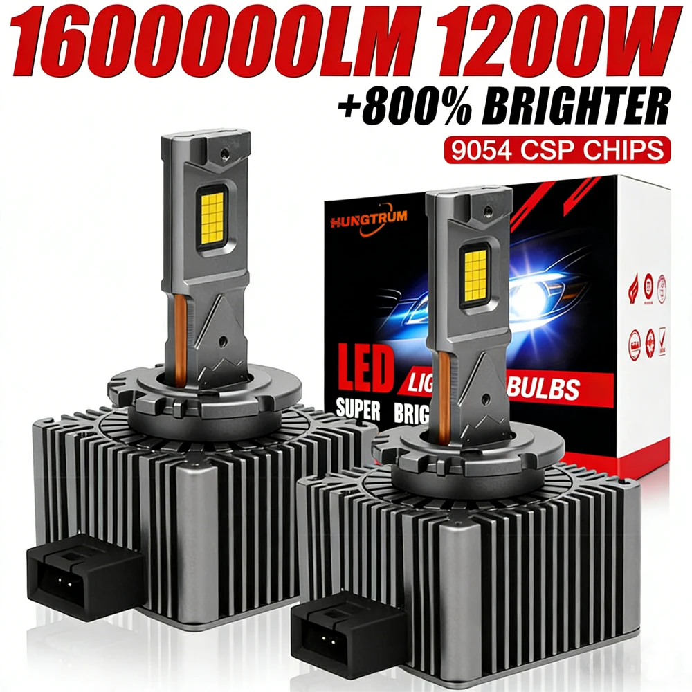 

D3S D1S Светодиодные фары Canbus 1:1 HID D2S D4S D8S D1R D2R D3R D4R Автоматическая лампа 1600000LM 1200W Plug&Play Turbo Светодиодная лампа для автомобиля