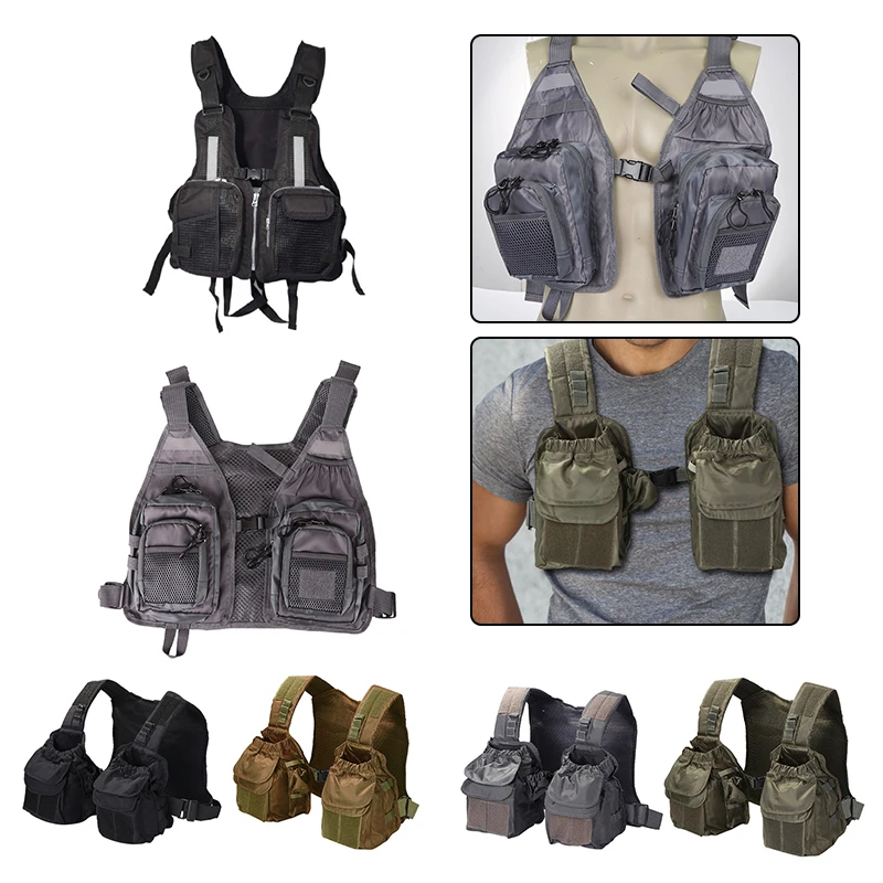 

Photography Waistcoat Jacket Travel Outdoor Portable Easy Fishing Sticker Mesh Adjustable Outdoor Carrying Fishing Vest