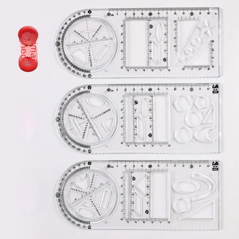 Многофункциональный набор линейки с компасом для студентов детский день
