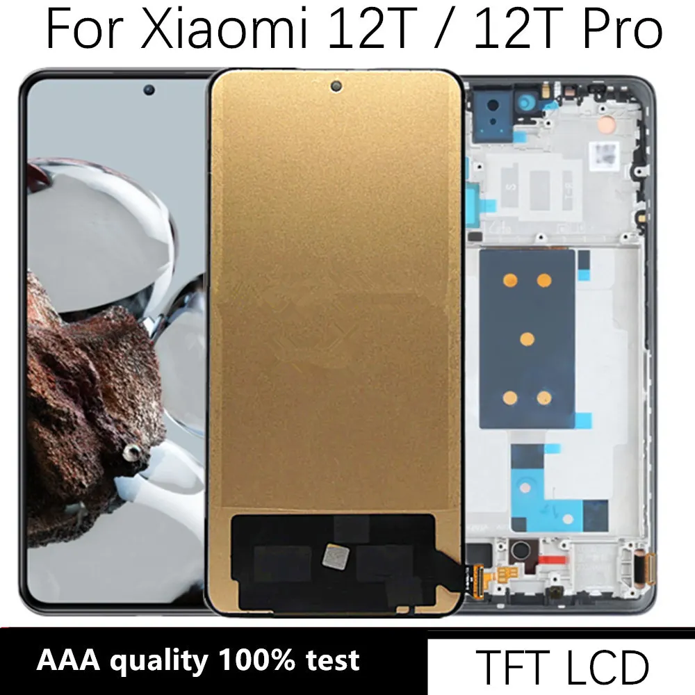 

ЖК-дисплей 6,67 "TFT для Xiaomi 12T Pro 220812ug 22071212AG, ЖК-дисплей с сенсорным экраном и дигитайзером в сборе