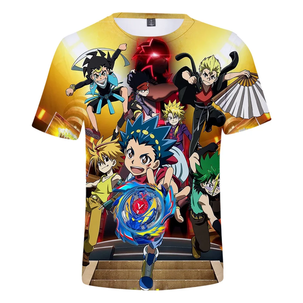 Детские футболки с 3D-принтом Beyblade Burst, летняя детская футболка с коротким рукавом, Повседневная крутая уличная одежда с рисунком Бей блейд Блэйд (art.: 3920bf24e1ef4) - 3920bf24e1ef4