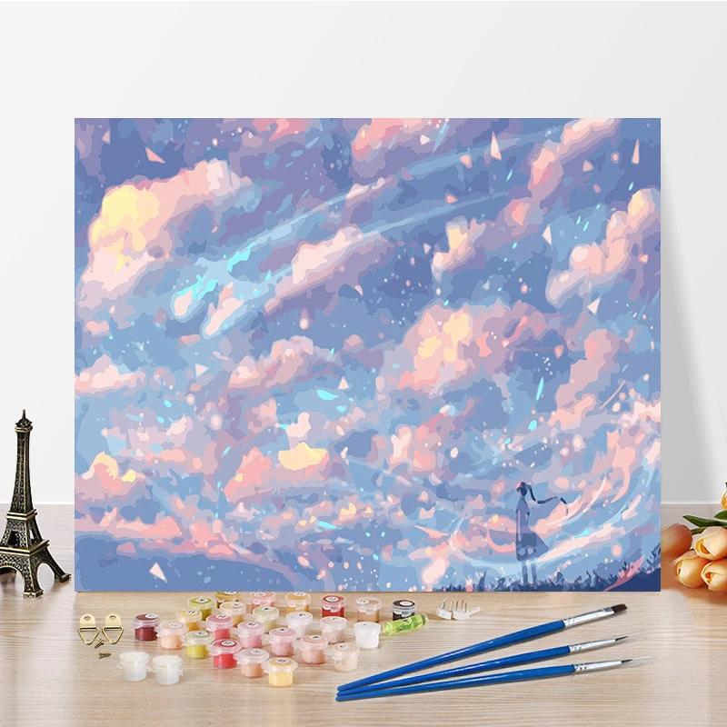 Fantasy Sky Paintings By Numbers DIY Pictures Oil Coloring By Numbers Set Gift Drawing By Numbers Canvas Decor New Arrivals