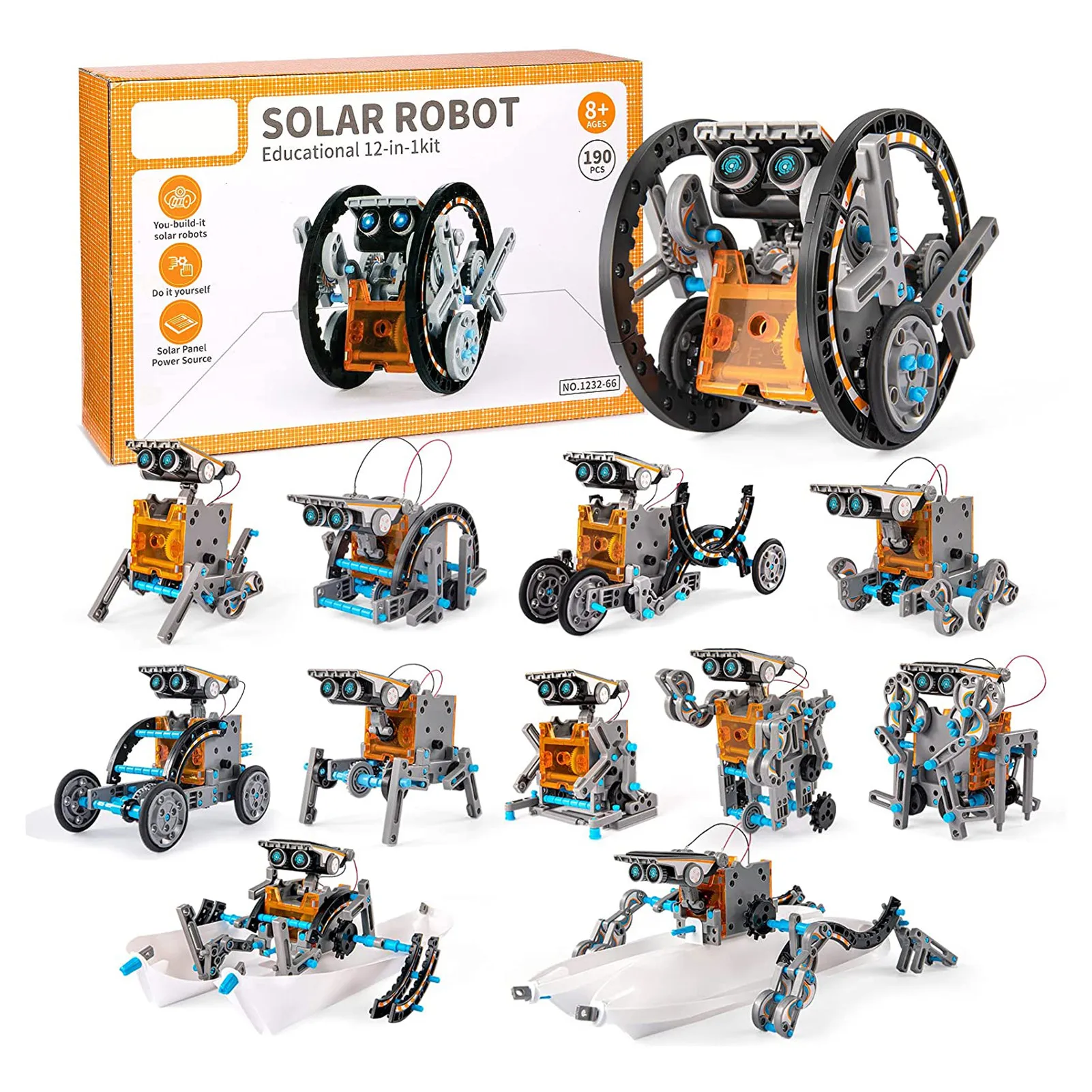 Игрушки DIY Stem 12 в 1 креативные Обучающие игрушки игрушка-робот на солнечной
