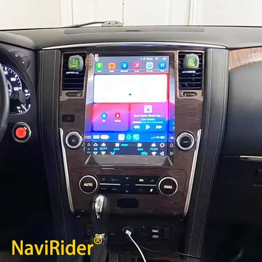 

12,1-дюймовый экран Tesla Android для NISSAN PATROL Y62 2010-2020 Экран Qualcomm CARPLAY АВТОМОБИЛЬНОЕ мультимедийное радио Стерео GPS-навигация