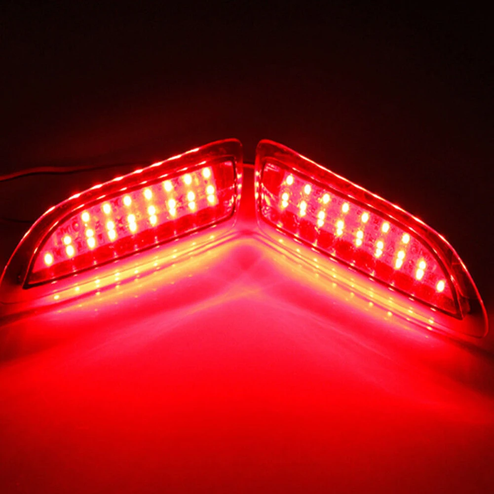 

Прочный высококачественный практичный отражатель заднего бамперсветильник L & R светодиодный красный А 2 шт. Универсальный стоп-сигнал s