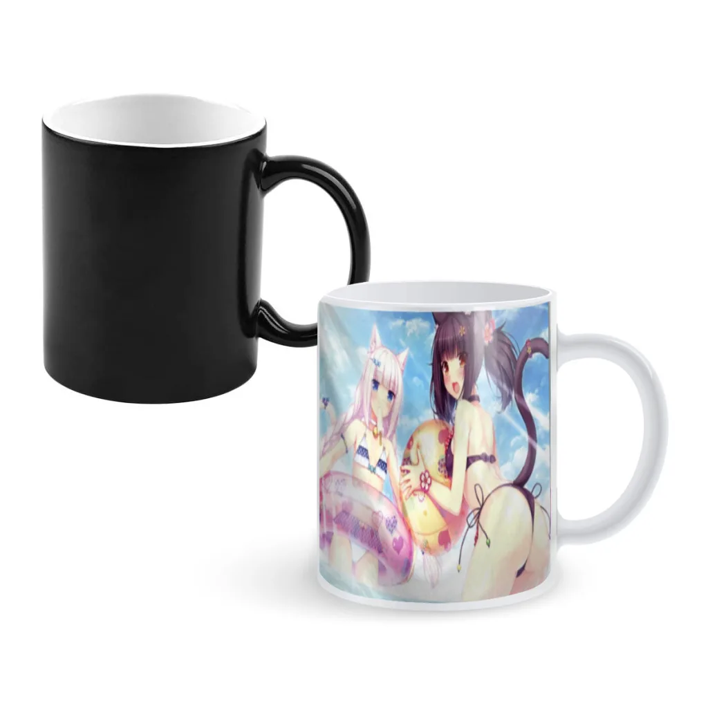

Nice-nekopara-anime-creative Change-ceramic Mug Heat Revealing Coffee Cup Breakfast Cup Mug Friends Gift