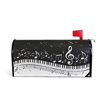 garden decor musical note print mailbox cover magnetic wrap sun protection waterproof post box storage farmhouse letter box