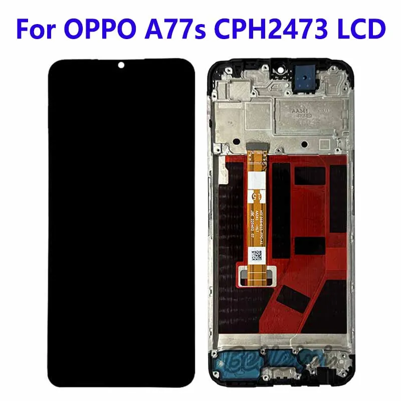 Для OPPO A77s CPH2473 ЖК-дисплей с цифровым преобразователем сенсорного экрана в сборе