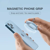 portable magnetic holder cellphone ring sticker for magsafe charger for iphone 12 13 series removable cell phone grip kickstand