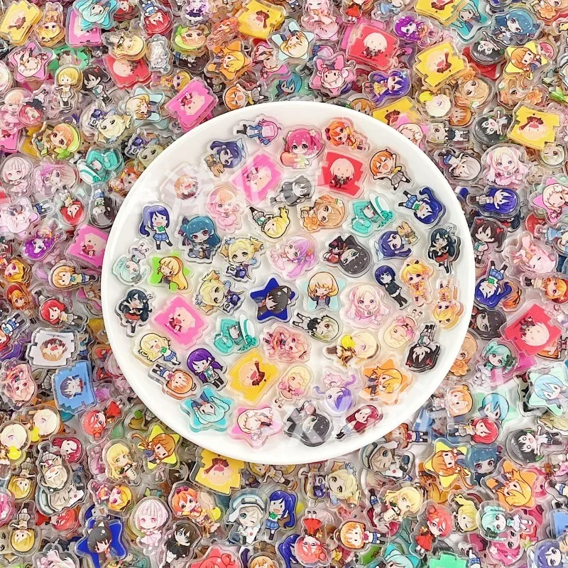 Фото Новые акриловые элементы Love Live! Креативные персонажи, мультяшные DIY-наклейки для декоративных чехлов для телефонов, фоторамок, книг для записей и бумажных стикеров №3
