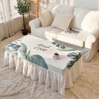 cotton rectangle water proof tablecloth lace coffee table dust with embroidery tv cabinet double layer all inclusive table cloth
