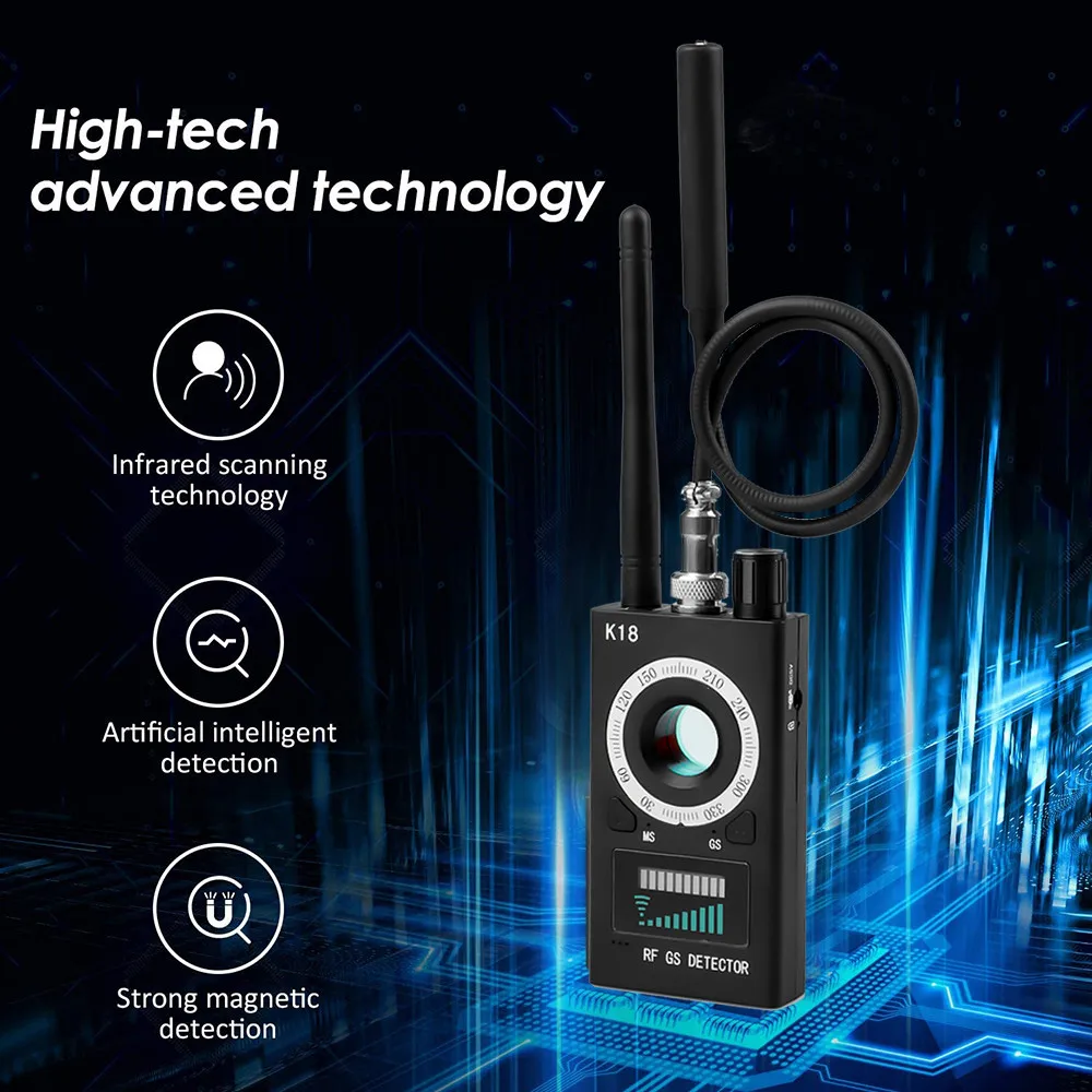 Многофункциональная антишпионская камера K18 1 МГц-6 5 ГГц детектор GSM обнаружение