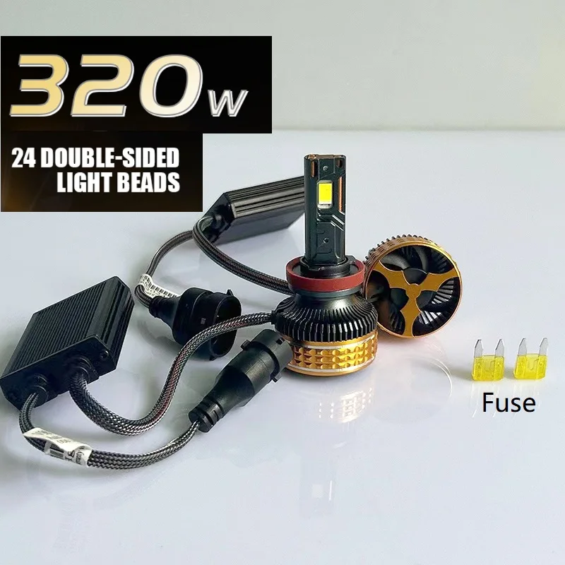 

Сверхъяркая светодиодная лампа 320 Вт 9005 HB3 9006 HB4 H11 H8 H9 H10 9012 H4 9003 H7 H1 H3, светодиодная лампа для фар 12В 6000K Canbus, автомобильная лампа