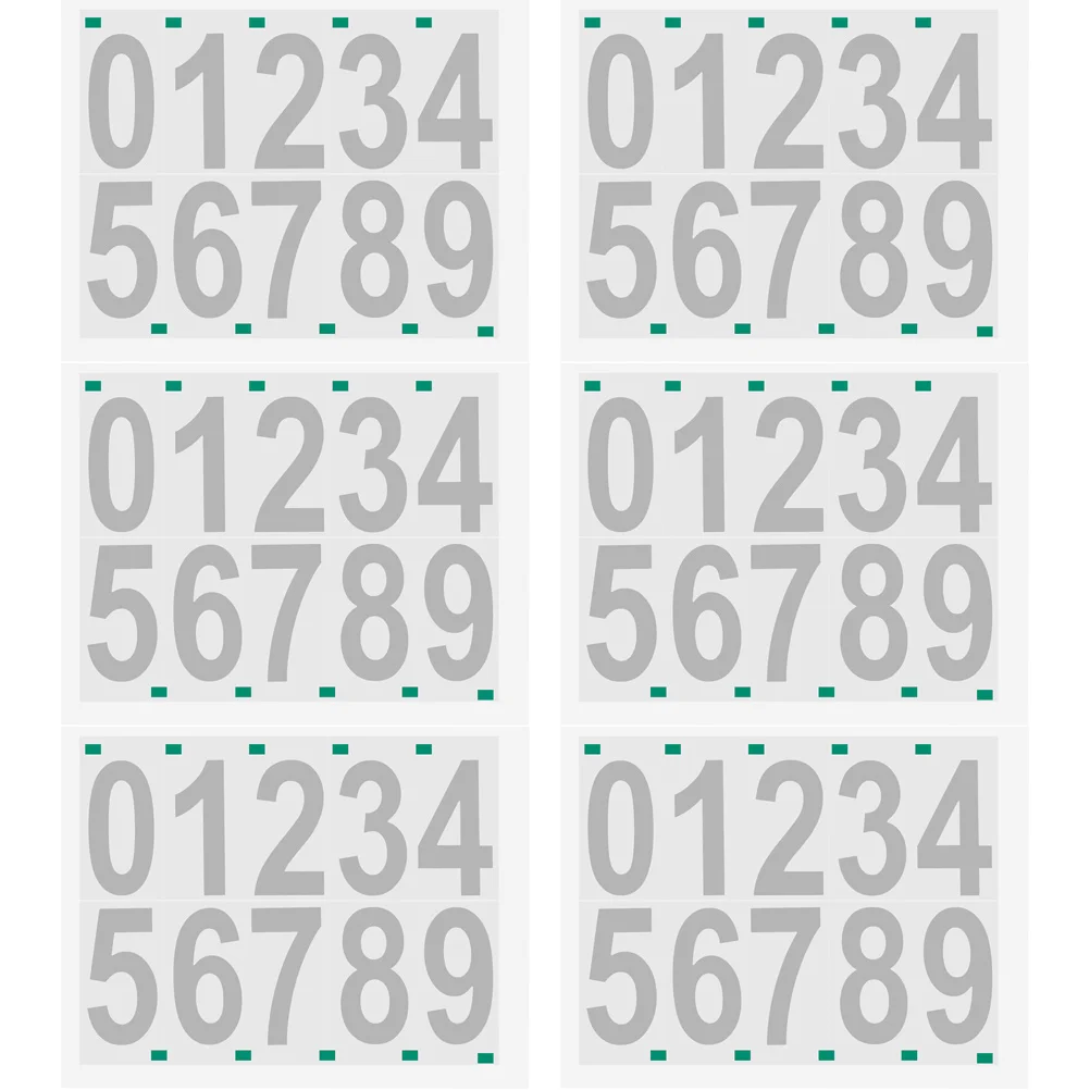 

6 Sheets of Number Stickers Large Number Stickers Numbers Stickers Adhesive Numbers for Trashcan Mailbox