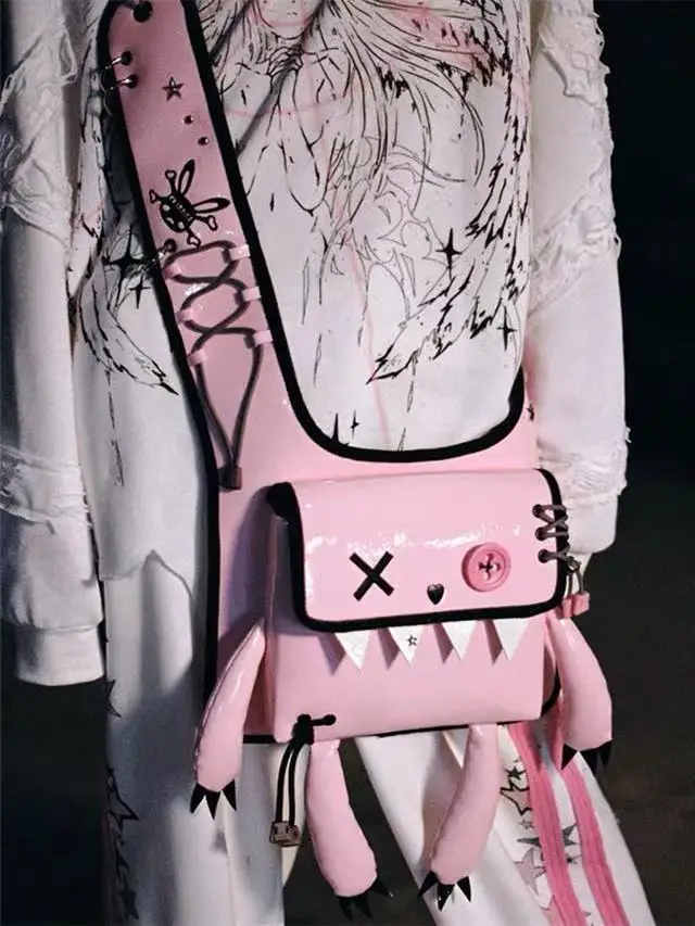 Милый крутой черный мини-рюкзак JIAERDI женский кожаный шикарный рюкзак в стиле