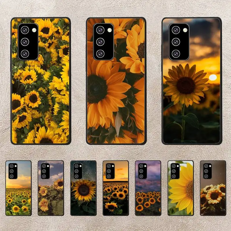 

Sunflowers Phone Case For Oppo Reno Realme C3 6Pro Cover For Vivo Y91C Y17 Y19 Funda Capa