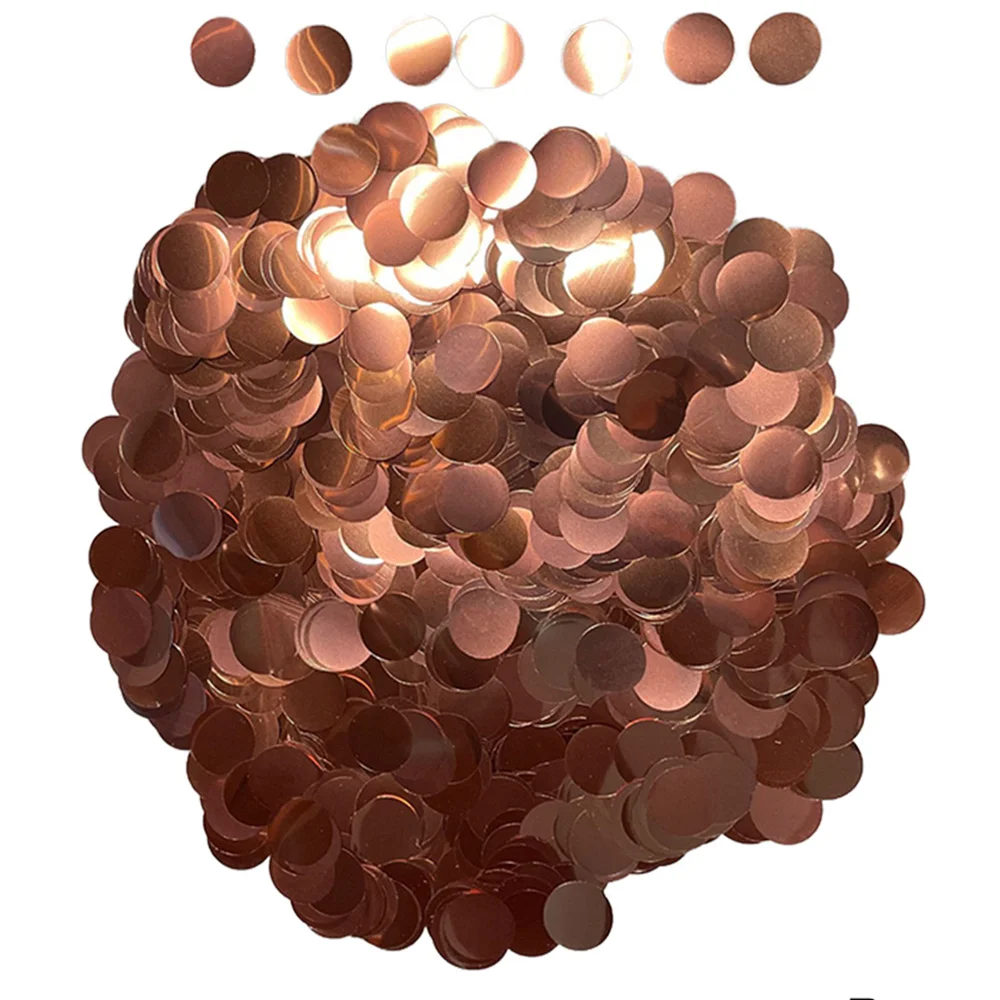 

250g Rose Gold Round Foil Metallic Confetti Dots Glitter Filled Balloon Stuffer for Wedding Birthday Anniversary Party Decor