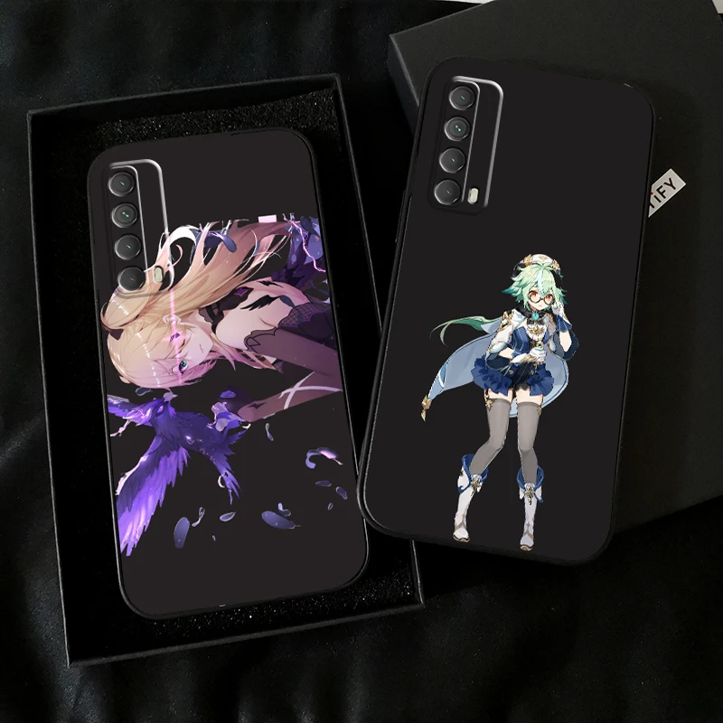 

Genshin Impact Project Game Phone Case For Huawei Honor 7A 7X 8 8X 8C 9 V9 9A 9X 9 Lite 9X Lite Liquid Silicon Silicone Cover