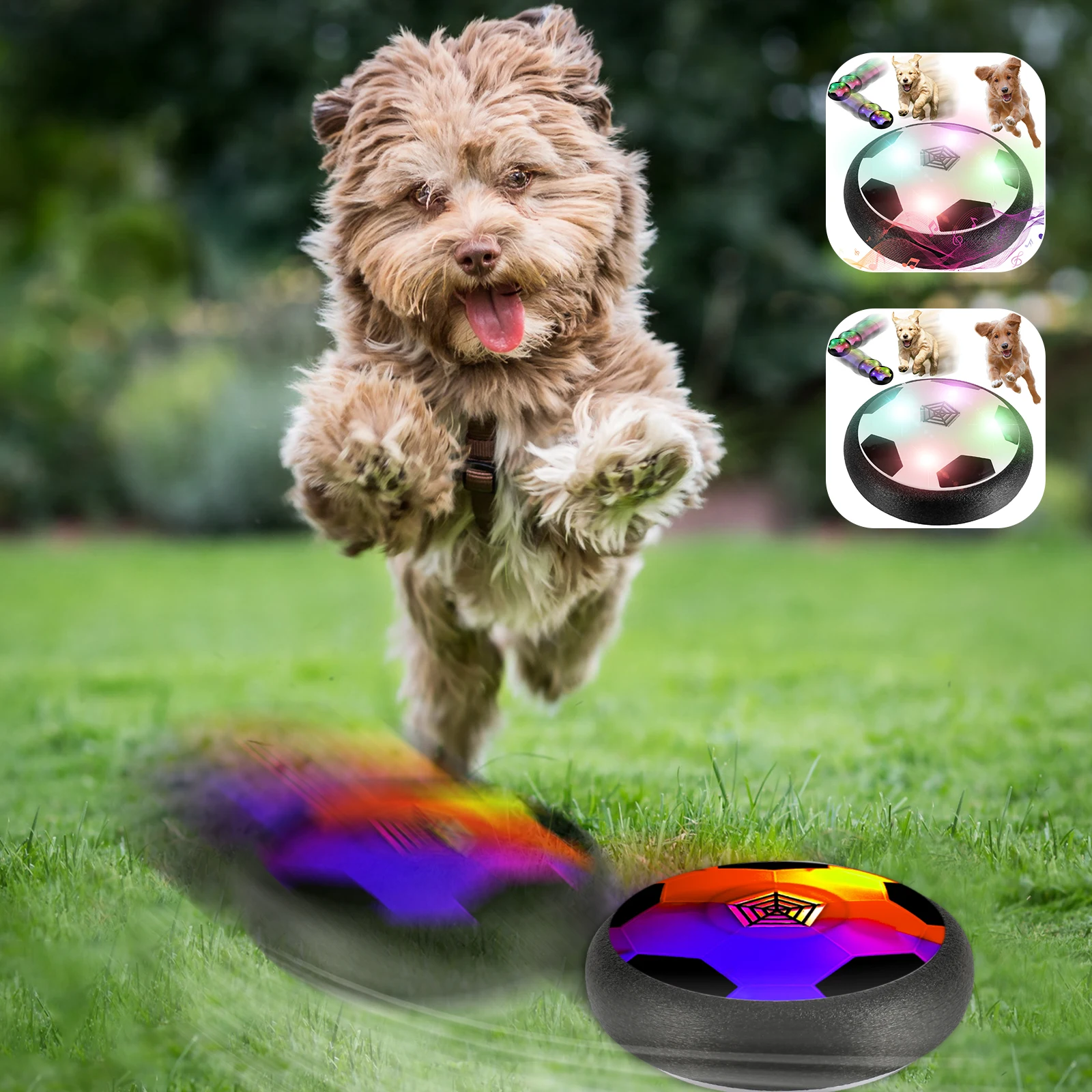 

Floating Soccer Ball Indoor Air Power Football with LED Lights Music and Safe Foam Bumper Air Power Soccer Ball Creative Indoor