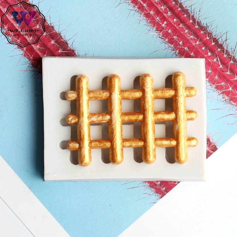 

fence fence silicone cake decoration mold DIY clay sugar art mold flipping sugar baking mold