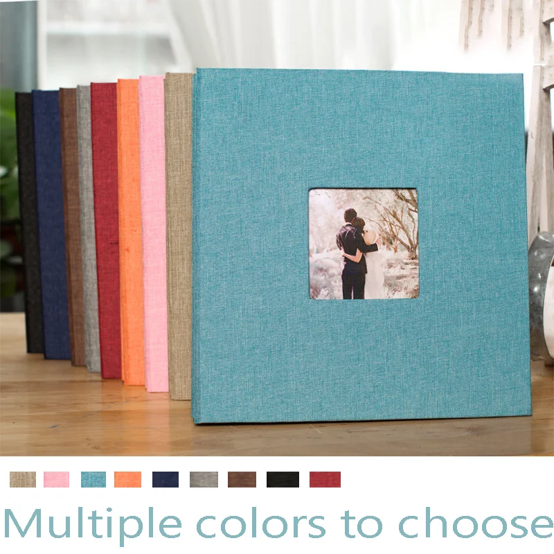 

16 inchlinen self-adhesive film DIY handmade family memorial hoto alum creative gift open window