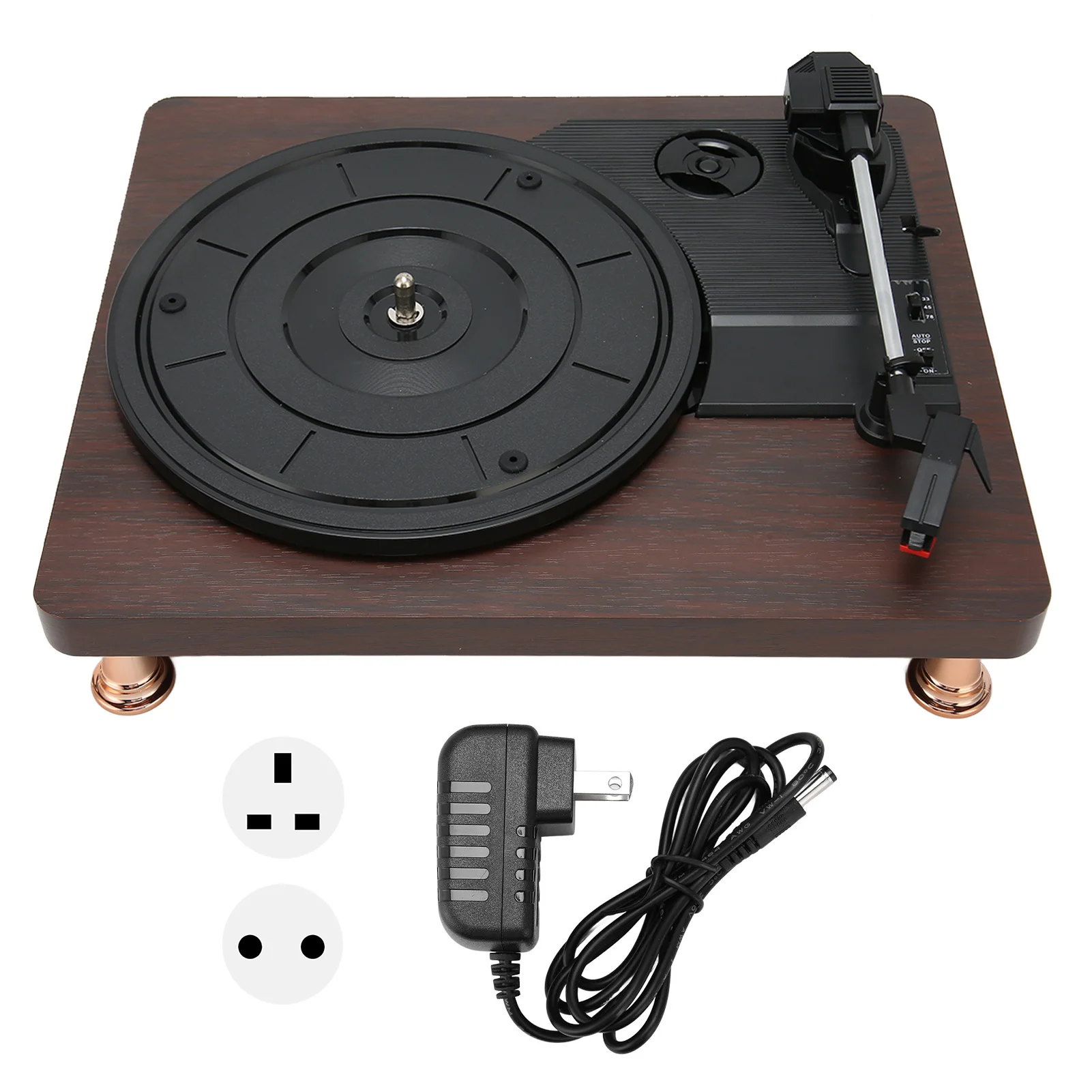 Vinyl Record Player Phonograph 3 Speeds Built in Stereo Speakers Vintage Portable Lp Turntable Gramophone