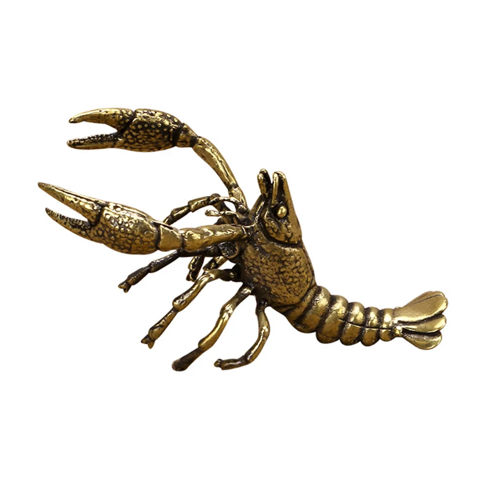 

Lobster Statue Brass Sculpture Figurinetea Animal Ornament Decor Figure Statues Copper Decoration Figurinespet Metal Garden