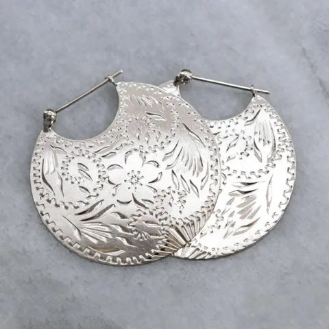 Серебряные серьги-кольца NovoPublic