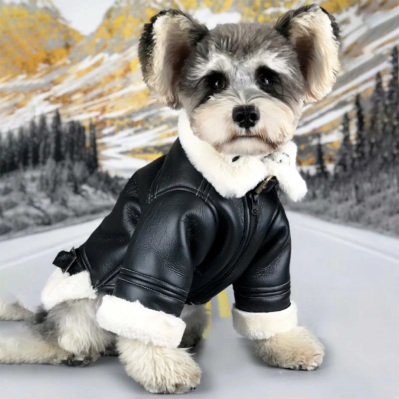 

Зимнее пальто для собак, куртка из искусственной кожи, теплая зимняя одежда, водонепроницаемая одежда для домашних животных, наряд для мале...