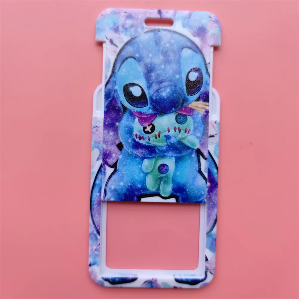 Пластиковый держатель для карт Disney Stitch с рисунком аниме крутой модный бейдж