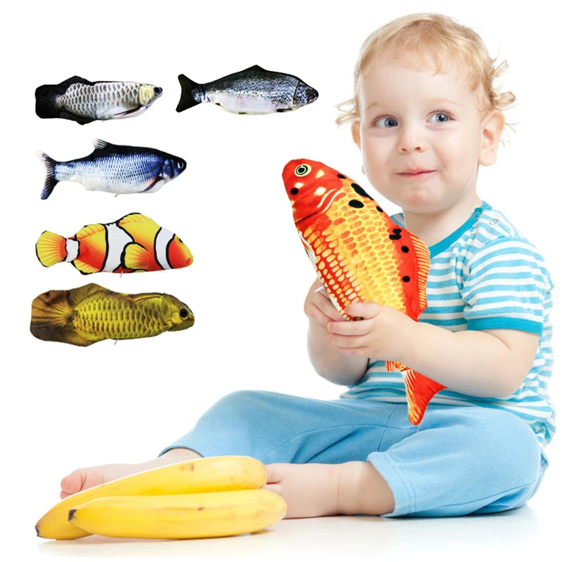 

Kids Fish Simulation Toy For Cat Playing Training Tool And Pets Mint Fish Chew Toys Baby Animal Model Cognitive Interactive Gift