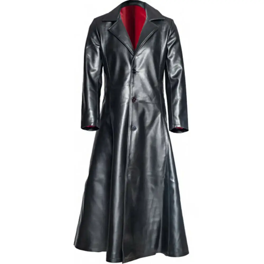 Leather Trench Coat Womens Stylish Long Coat with Formal wear Dress Coat