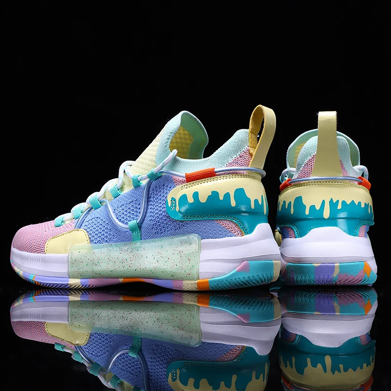 New Basketball Shoes Men Damping Air Breathable Athletic Shoes Rebound Basketball Boots Anti-slip Gym Training Sport Footwear