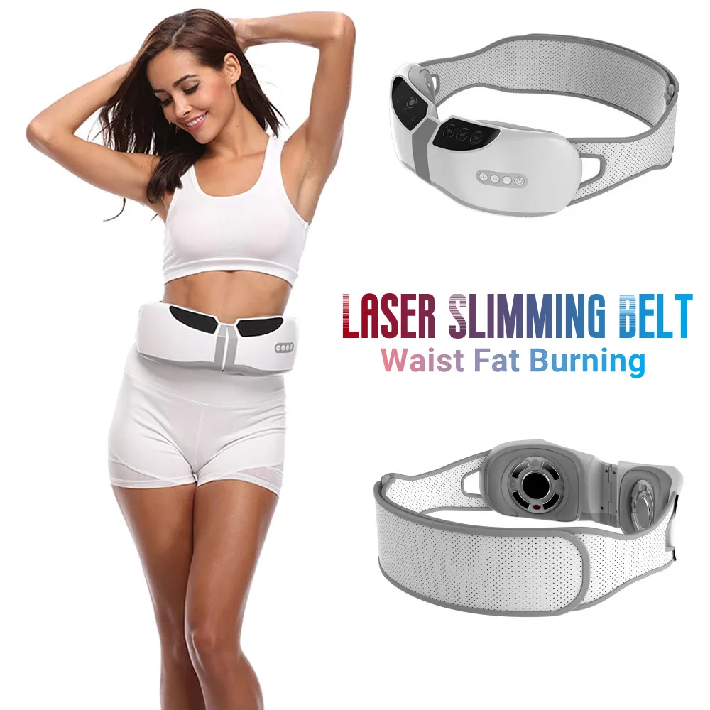

LASTEK Body Shaping Laser Slimming Belt RF Ultrasonic Cavitation Machine Abdominal Fat Cellulite Burner Weight Loss Massager