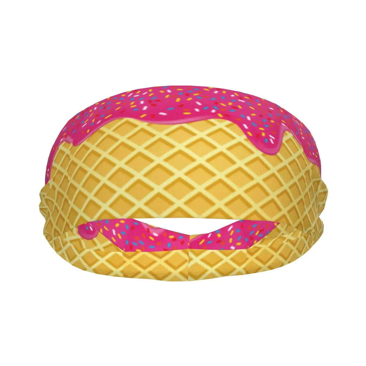 

Headband Strawberry Ice Cream Melted And Topping Headwrap Hairband for Tennis Gym Fitness Headwear Hair Accessories