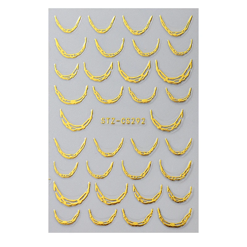 Металлические серебряные линии наклейки для маникюра ногтей металлические