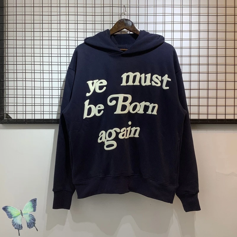 

KANYE Ye Must Be Born Again Fleece Pullover Hoodie Sweatshirts