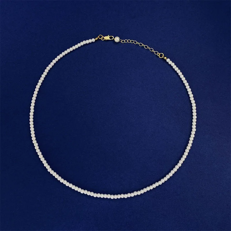 

Элегантное жемчужное ожерелье, базовые аксессуары для женщин, ожерелье из Красной сетки, ошейник из бисера, цепочка для женщин