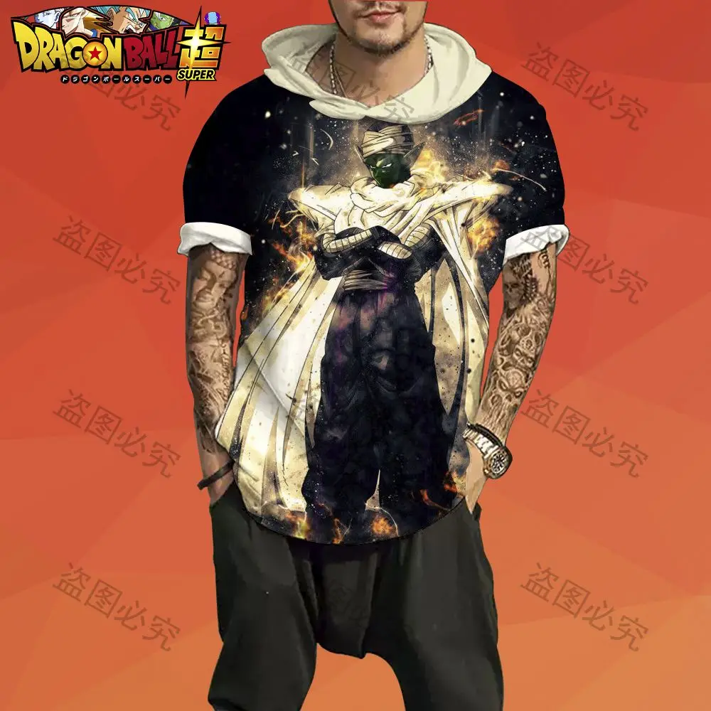

Super Saiya Dragon Ball Z Essentials Men's Hooded T-Shirt Goku 2022 Gym Vegeta T-shirts Harajuku Style High Quality Tops Y2k New