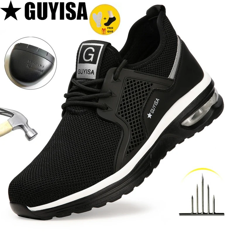 Мужская защитная обувь Safeti для работы дышащие защитные кроссовки на воздушной