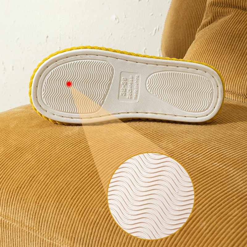 Шлепанцы женские льняные в полоску Нескользящие сандалии для дома и пары