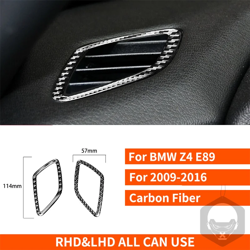 

Черные наклейки из углеродного волокна для BMW Z4 E89 2009-2016, демистер, решетка вентиляционного отверстия, защитная крышка, интерьерные автомобильные аксессуары
